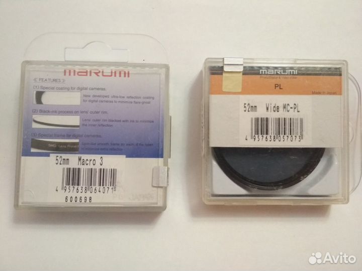 Макрокольцо Marumi и поляризационный фильтр 52 мм