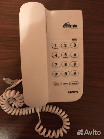 Стационарный телефон ritmix RT-320 white, белый