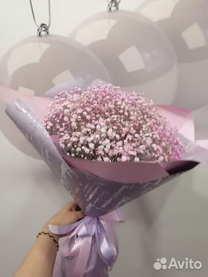 Гипсофила букет живые цветы подарок