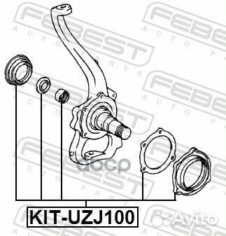 Ремкомплект поворотного кулака KIT-UZJ100 Febest