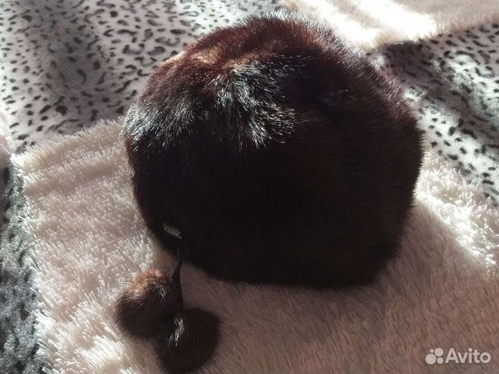 Шапка-берет норковый