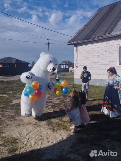 Белый мишка поздравление ростовой медведь аниматор