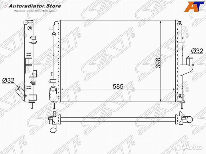 Радиатор охлаждения Рено Дастер 10