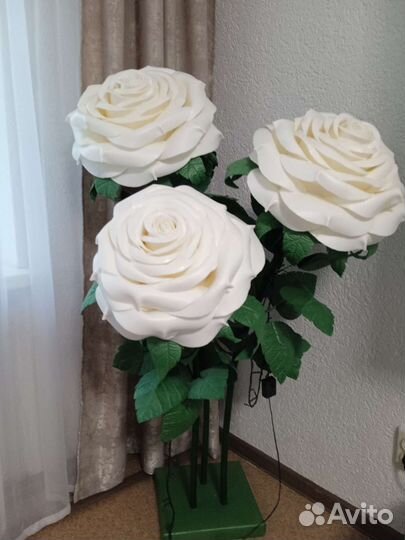 Светильник роза из изолона