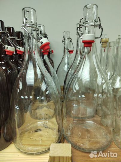 Бутылка прозрачная бугельная, 1,5 литра