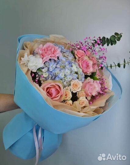 Букет цветов круглый