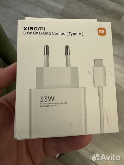 Быстрая зарядка xiaomi 33w type c блок с кабелем