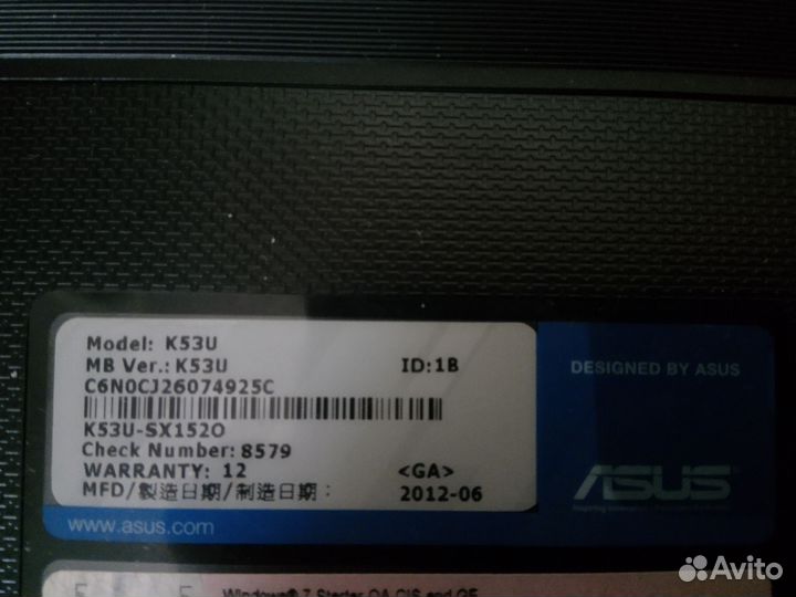 Ноутбук asus K53U