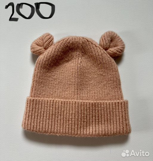 Шапка детская, манишка, варежки