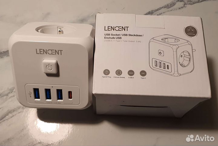 Адаптер переходник на розетки+usb