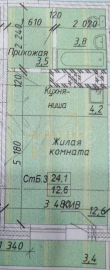 1-к. квартира, 24 м², 14/16 эт.