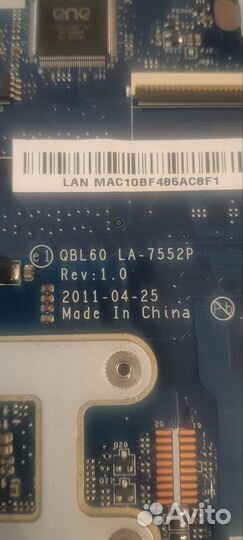 Материнская плата QBL 60 LA-7552P