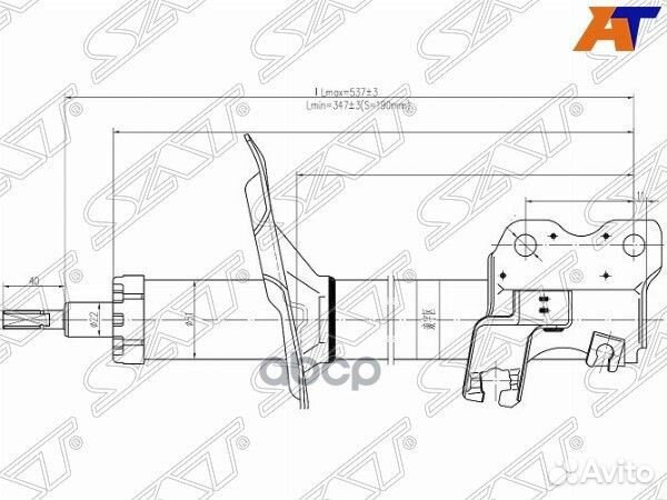 Стойка передняя nissan cefiro/maxima/tino/infin