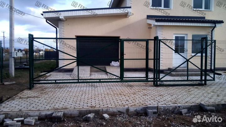 Ворота откатные Гиттер для дачи