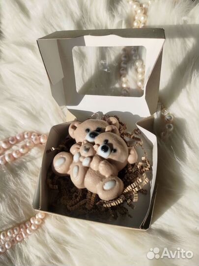 Мишка Тедди мыло ручной работы в подарок