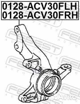 Кулак поворотный перед лев 0128ACV30FLH Febest