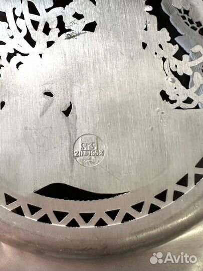 Настенная оловянная тарелка 