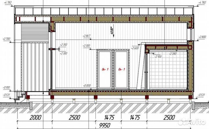 Одноэтажный барнхаус 48 м² под ключ из бруса