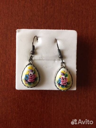Серьги финифть