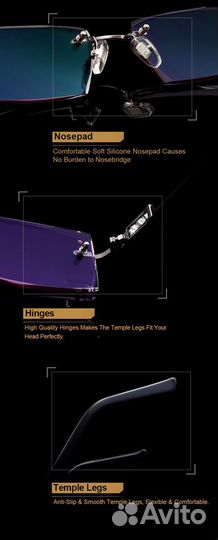Очки защитные для глаз пк и чтения+футляр