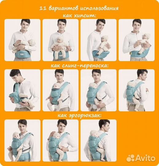 Эргорюкзак переноска для детей кенгуру