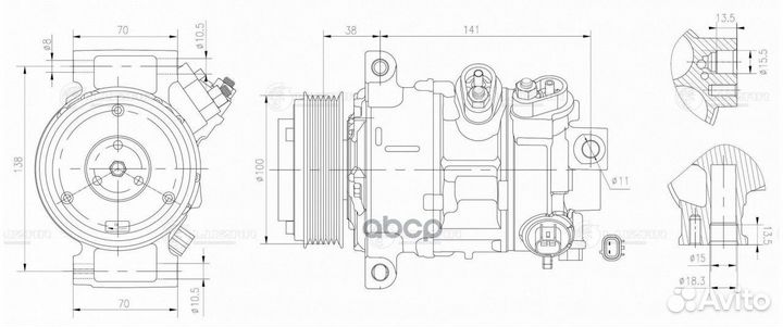 Компрессор кондиц. для а/м Dodge Caliber (06)