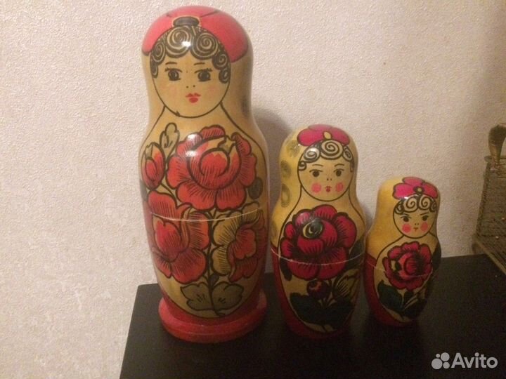 Матрешка СССР Полхов-Майданская роспись