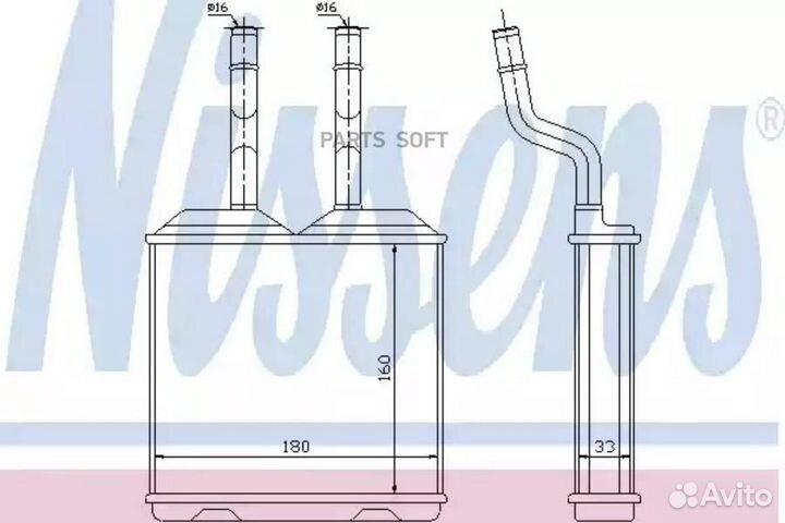 Радиатор отопителя chevrolet corsa (1994) 1.6