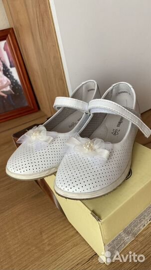 Туфли для девочки кожаные