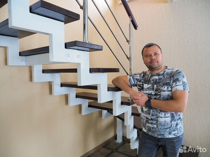 Лестница на металлокаркасе, изготовление лестниц