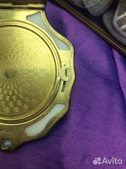 Пудренница ракушка СССР серебро