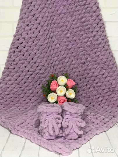 Плед плюшевый, одеялко для новорожденных в подарок