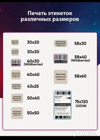 Принтер для маркетплейсов/ термопечать