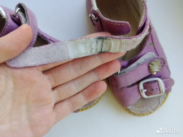 Кожаные Сандалии для девочки 24 размер