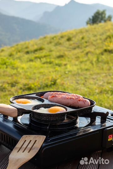 Сковородка для завтраков с крышкой