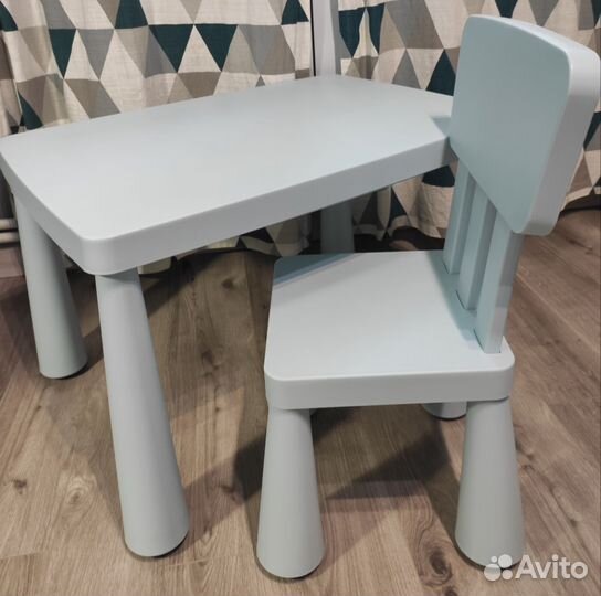 Детский стол и стул IKEA маммут