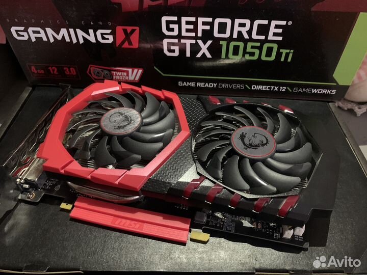 Видеокарта MSI GeForce GTX 1050ti 4Gb Gaming X