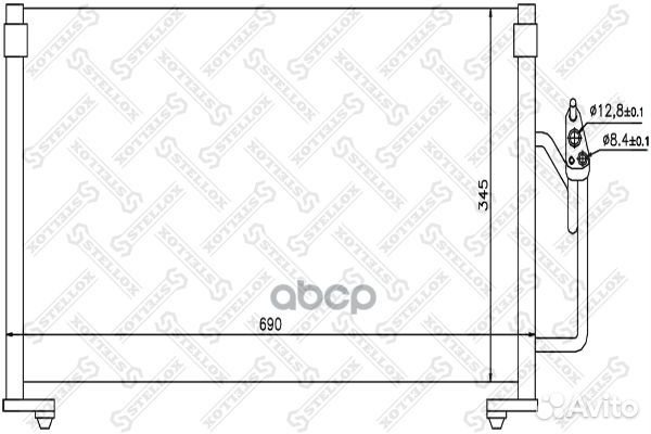 Радиаторы кондиционераstellox 1045229SX Stellox