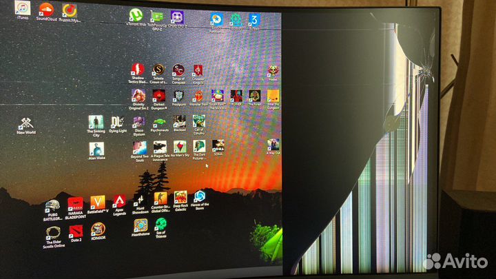 Монитор AOC C27G2ZE/BK повреждена матрица