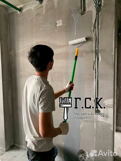 Маляр работа на стройке Большие объемы