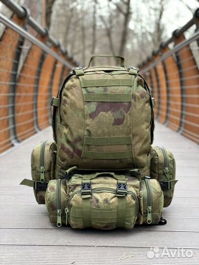 Тактический рюкзак 55 +15 литров мох