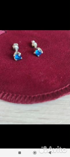 Серьги гвоздики серебро