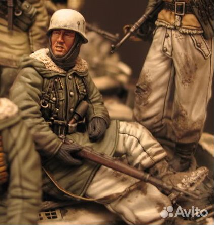 Солдат 120 мм resin kit танковый десант 1/16