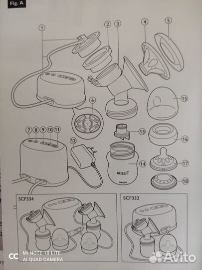 Электромолокоотсос Philips “Avent Ultra comfort”