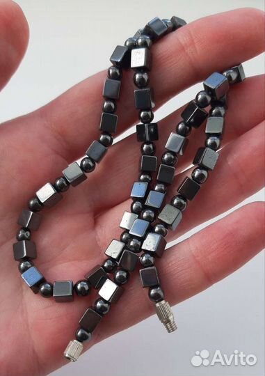 Бусы из гематита
