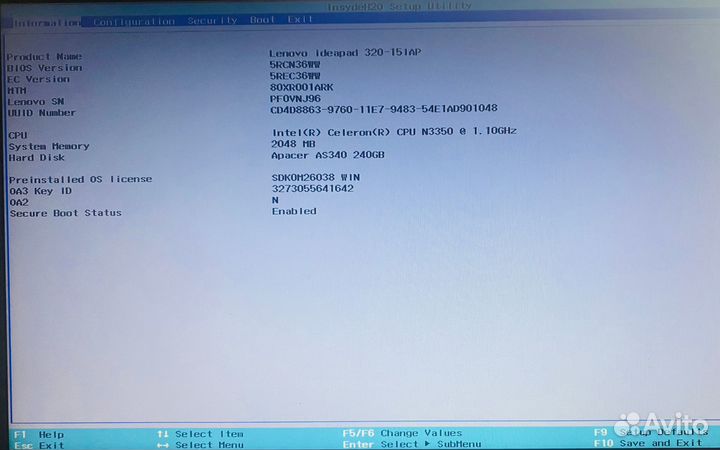 Материнская плата NM-B301 для Lenovo 320-15: N3350