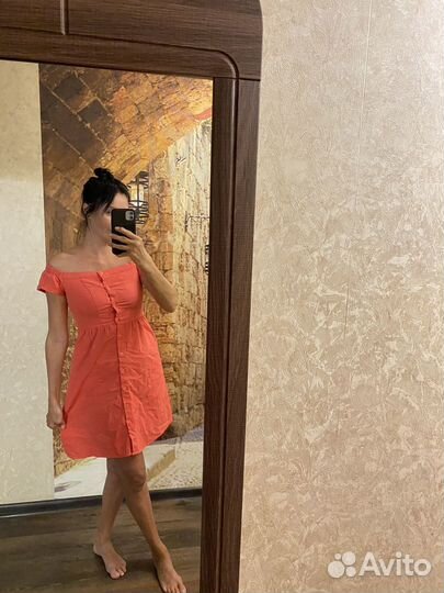 Платье лен 44