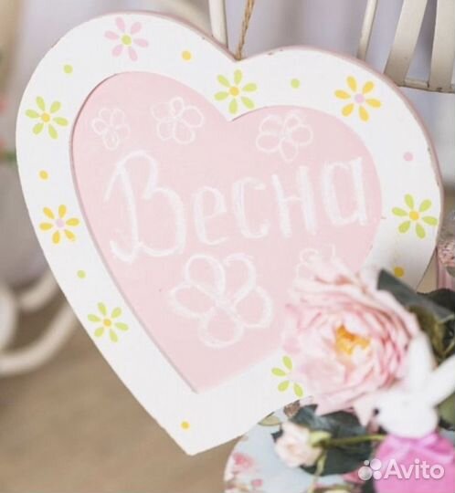 Деревянное сердечко decor