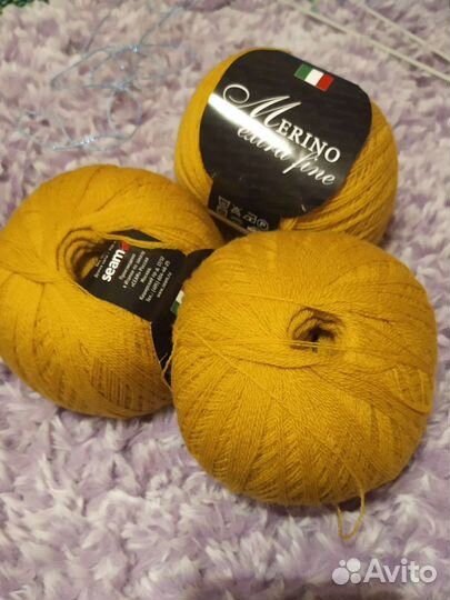 Пряжа для вязания меринос extrafine