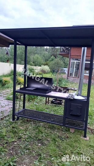 Мангал с крышей